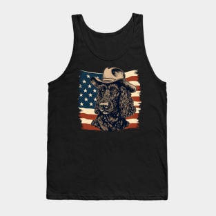 Patriotic Irish Water Spaniel Tank Top